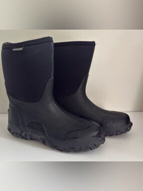 I Bogs Men’s Classic Mid Waterproof Boots Black Size 9